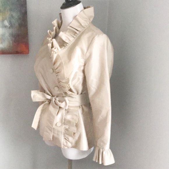 Calvin Klein Ruffle Detail Jacket - Picture 3 of 8